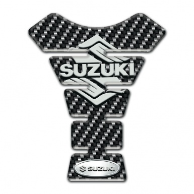 Suzuki Tank Protector Carbon Base Stylish Logo 