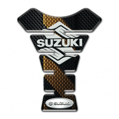Suzuki Tank Pad Protector Black Brown Print Base Classic Logo 