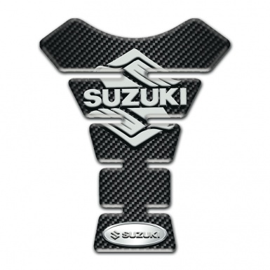 Suzuki Tank Protector Dark Carbon Base Classic Logo Design 