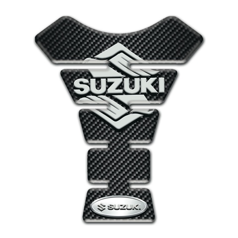 Suzuki Tank Protector Dark Carbon Base Classic Logo Design 