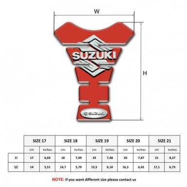 Suzuki Tank Fuse Red Base Stylish Logo 