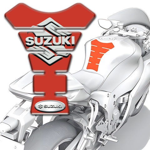 Suzuki Tank Fuse Red Base Stylish Logo 