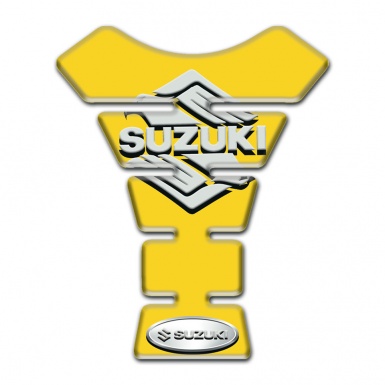 Suzuki Tank Pad Motorbike Yellow Base with Classic Logo 