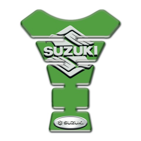 Suzuki Tank Protector Green Base with Classic Logo 