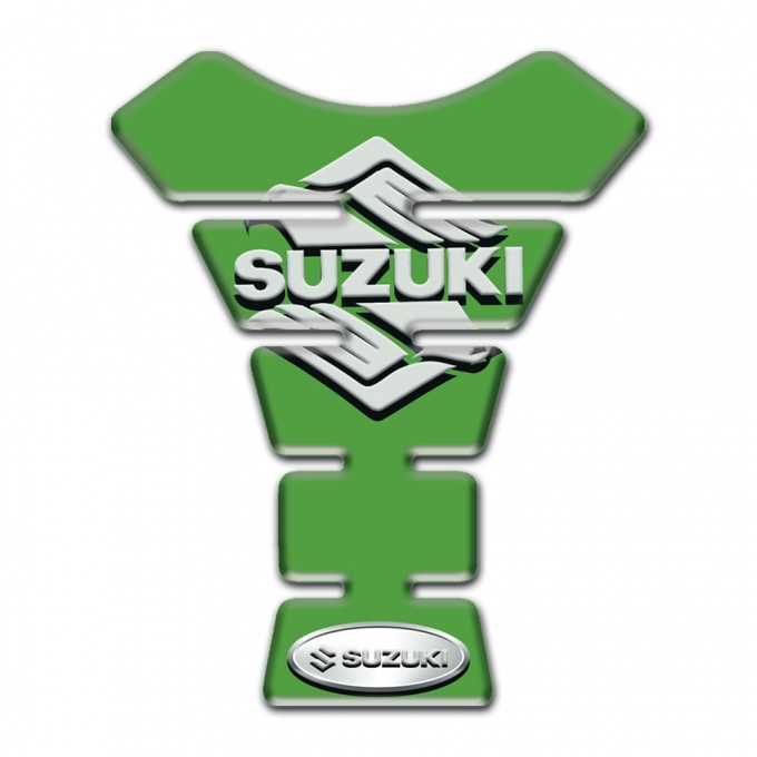 Suzuki Tank Protector Green Base with Classic Logo 