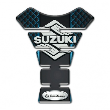 Suzuki Tank Pad Motorbike Neon Mesh base Classic Logo 