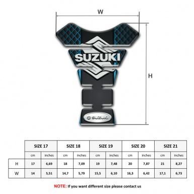Suzuki Tank Pad Motorbike Neon Mesh base Classic Logo 