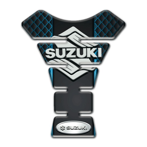 Suzuki Tank Pad Motorbike Neon Mesh base Classic Logo 