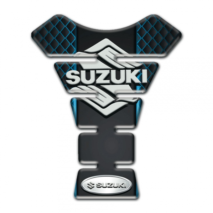 Suzuki Tank Pad Motorbike Neon Mesh base Classic Logo 