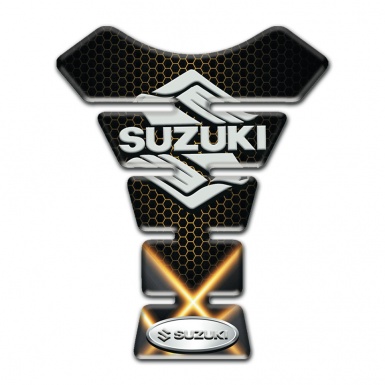 Suzuki Tank Pad Protector Orange Lights Base Classic Logo Style 