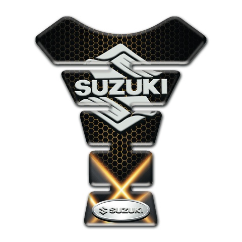 Suzuki Tank Pad Protector Orange Lights Base Classic Logo Style 