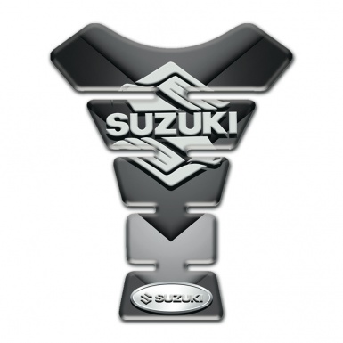 Suzuki Tank Pad Motorbike Gray V Shape Details and Classic Loggo 