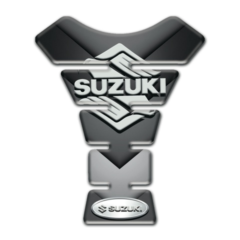 Suzuki Tank Pad Motorbike Gray V Shape Details and Classic Loggo 
