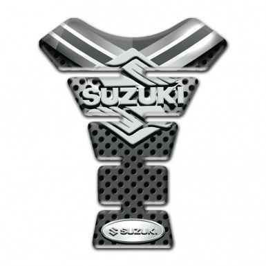 Suzuki Tank Pad Protector Gray Elements Design and Classic Logo Design 