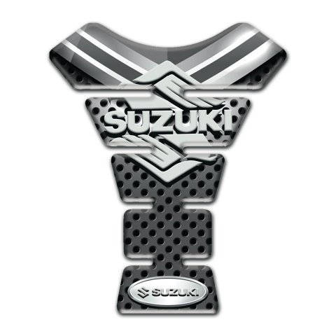 Suzuki Tank Pad Protector Gray Elements Design and Classic Logo Design 