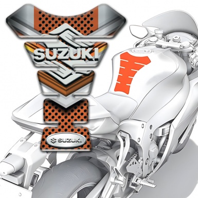 Suzuki Tank Guard Pads Copper Gray Decoration Classic Logo Style 