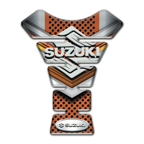 Suzuki Tank Guard Pads Copper Gray Decoration Classic Logo Style 