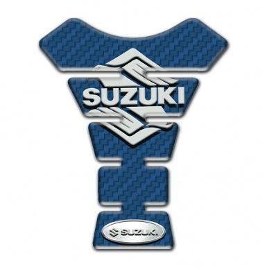 Suzuki Tank Protector Navy Blue Carbon Base Classic Logo 