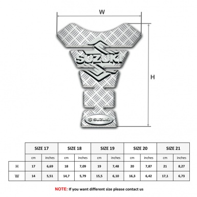 Suzuki Tank Guard Pads Crossed Patterns Design and Classic Logo 