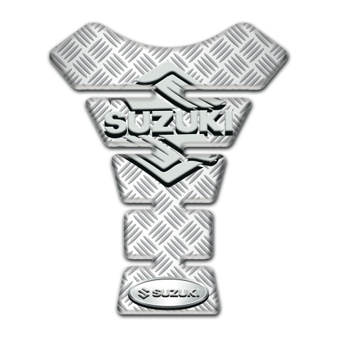 Suzuki Tank Guard Pads Crossed Patterns Design and Classic Logo 