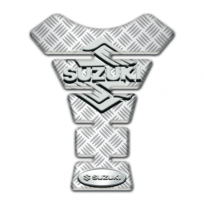 Suzuki Tank Guard Pads Crossed Patterns Design and Classic Logo 