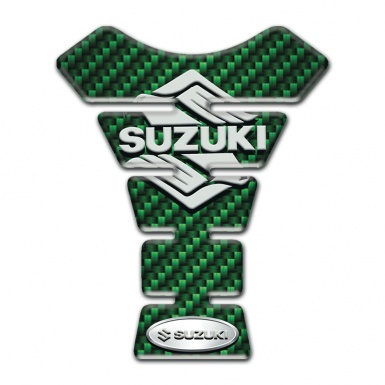 Suzuki Tank Fuse Green Carbon Base with stylish Logo 
