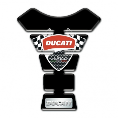 Ducati Tank Protector Blaack Base Flags Logo Style 