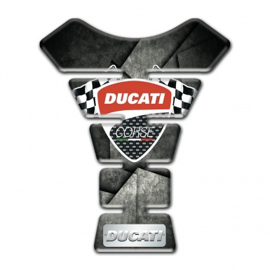 Ducati Tank Pad Protector Mixed Details Base and Flag Logo Style 