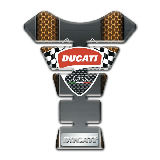 Ducati Tank Fuse Cray Base with Copper Honeycomb Details 