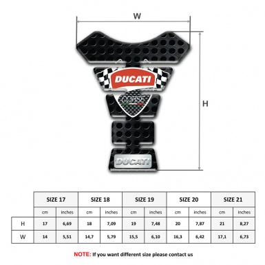 Ducati Tank Guard Pads Black Perforated Surface Design 
