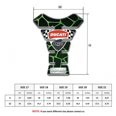 Ducati Tank Guard Pads Black with Green Patterns Edition 