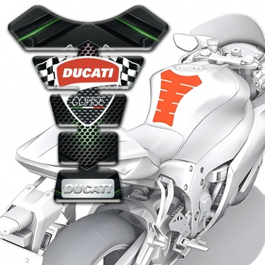 Ducati Tank Pad Protector Green Shadow Effect edition 