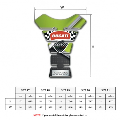 Ducati Tank Pad Motorbike Green Black Base and logo with Flags Design 