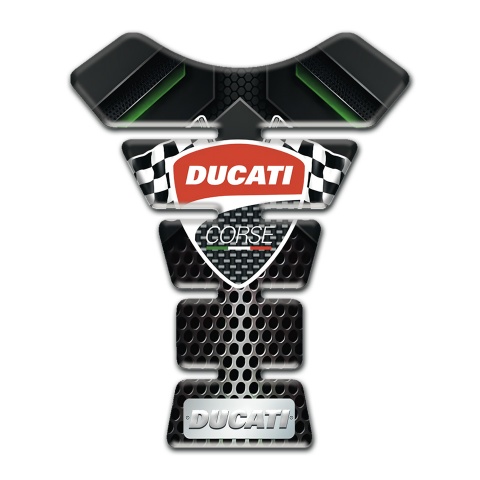 Ducati Tank Fuse Anti Slip Sticker Logo with Flags Design 