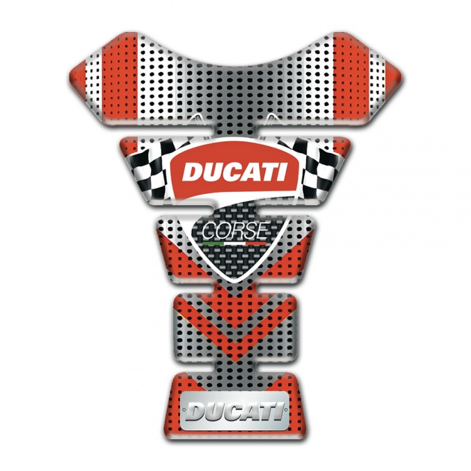 Ducati Tank Pad Protector Silver Red Edition 