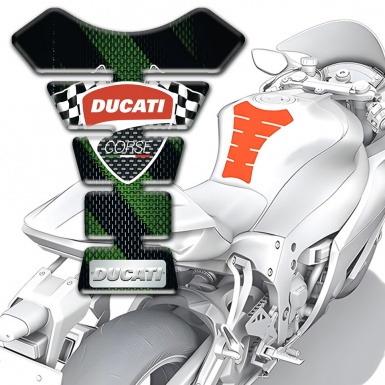 Ducati Tank Fuse Black Green Decoration Edition 
