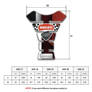 Ducati Tank Protector Vertical colors Design 