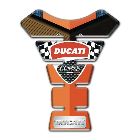 Ducati Tank Pad Motorbike Orange Nuance Design 