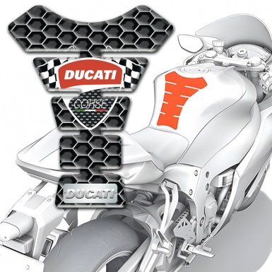 Ducati Tank Guard Pads Honeycomb Design