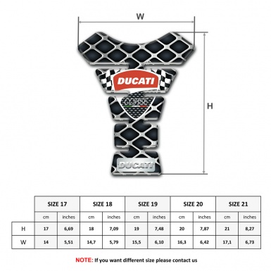 Ducati Tank Pad Motorbike Large Mesh edition 