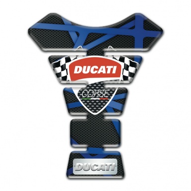 Ducati Tank Fuse Black with Blue Lines Decoration 