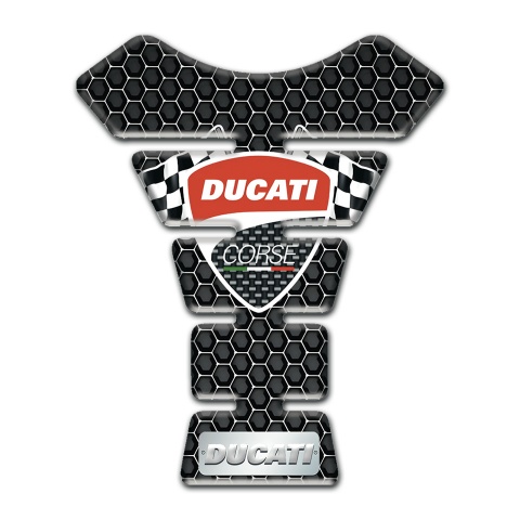 Ducati Tank Guard Pads Perforated Steel  Style 