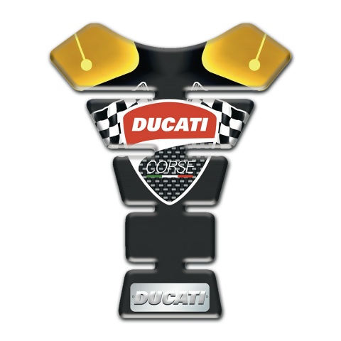 Ducati Tank Fuse Anti Slip Sticker with Flags Logo Style 