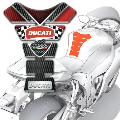 Ducati Tank Fuse Flags Logo Style with Stylish Vision Model 