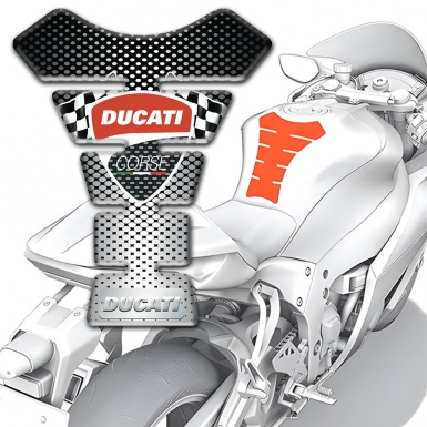 Ducati Tank Pad Protector Silver Black Edition 