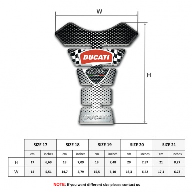 Ducati Tank Pad Protector Silver Black Edition 