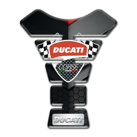 Ducati Tank Pad Motorbike High End Model with Flags Logo Style 