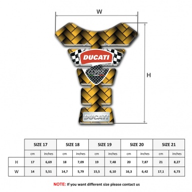 Ducati Tank Protector Yellow Mosaic Design 
