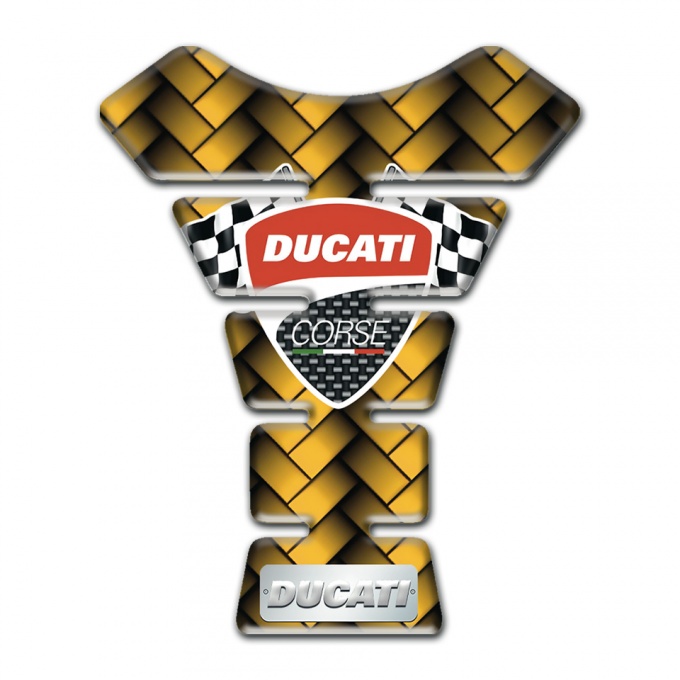 Ducati Tank Protector Yellow Mosaic Design 