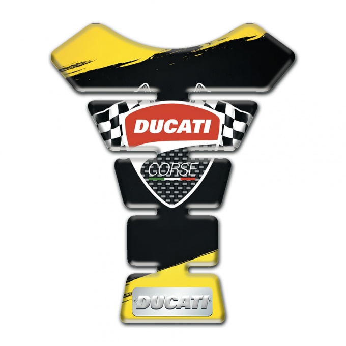 Ducati Tank Guard Pads Yellow Black painting Style 